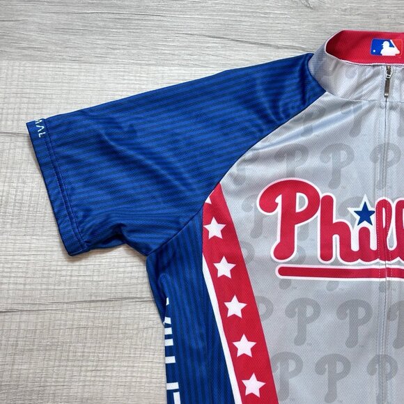 Philadelphia Phillies Primal Biking Cycling Men's Small Jersey Full Zip Shirt - Picture 6 of 10